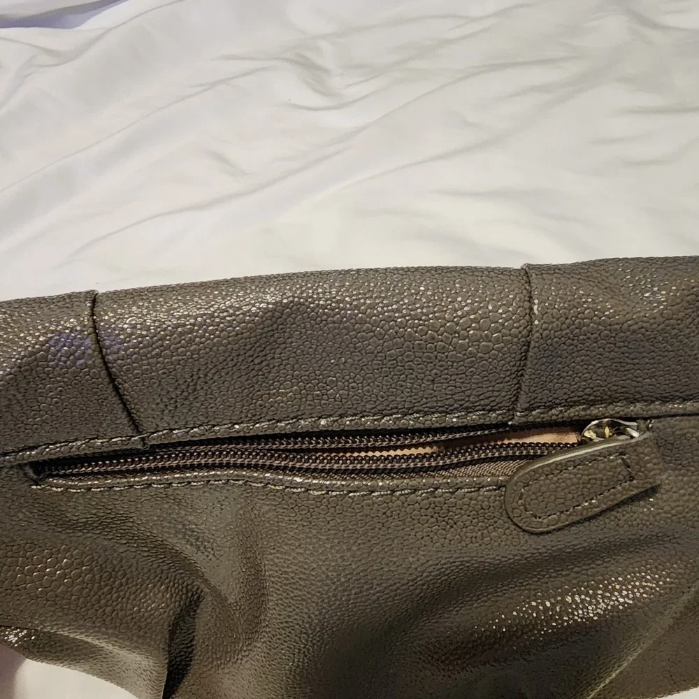 Vintage Jennifer‎ Lopez Pebbled Grey Wristlet